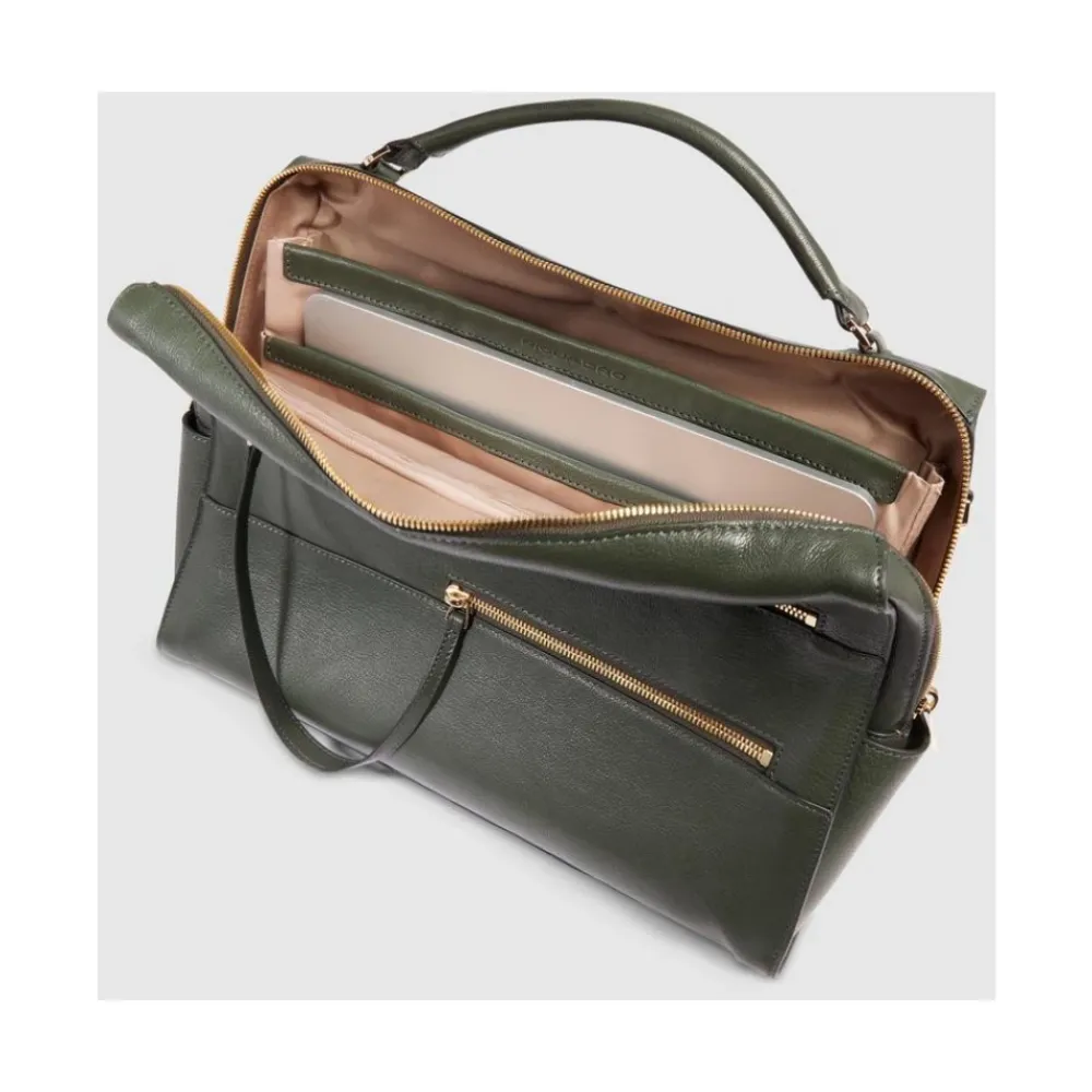 DAMES Piquadro Laptoptassen^Women's laptop bag with iPad® compartment, shock absorbing and RFID protection