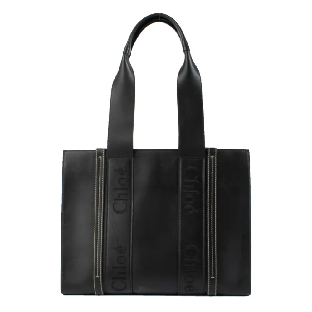 DAMES Chloé Woody Medium Leather Tote Bag