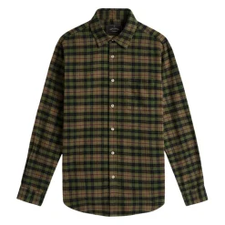 Heren Portuguese Flannel Overhemden^Zachte Geruite Overhemd Groen/Blauw/Rood