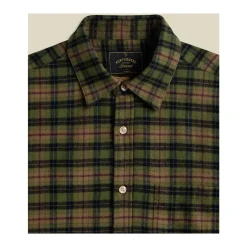 Heren Portuguese Flannel Overhemden^Zachte Geruite Overhemd Groen/Blauw/Rood