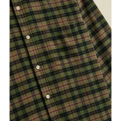 Heren Portuguese Flannel Overhemden^Zachte Geruite Overhemd Groen/Blauw/Rood