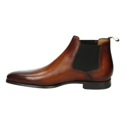 Heren Magnanni Laarzen^Zakelijk Midden Cognac Leren Schoenen