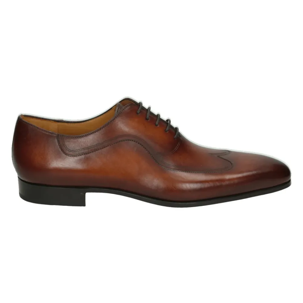 Heren Magnanni Nette Schoenen^Zakelijke lage leren schoen cognac