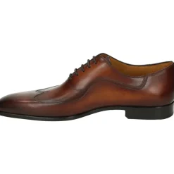 Heren Magnanni Nette Schoenen^Zakelijke lage leren schoen cognac