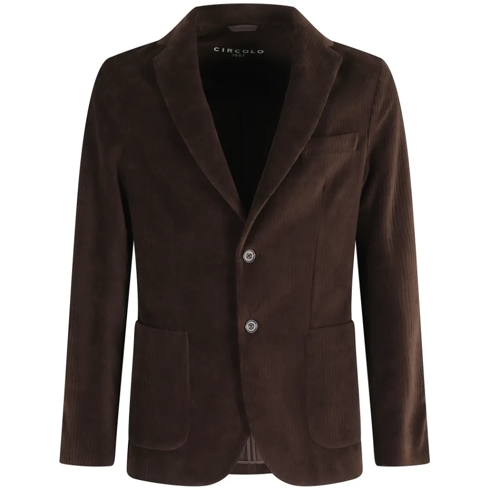 Heren Circolo 1901 Zandkleurige Corduroy Jas met Revers