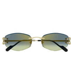 Heren Cartier Zeshoekige zonnebril met C Decor detail