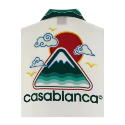 Heren Casablanca Zijden Golfprint Overhemd Korte Mouwen