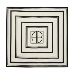 DAMES Anine Bing Sjaals^Zijden Monogram Sjaal - Bedrukte Stijl