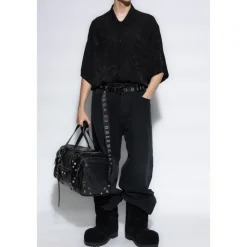 Heren Balenciaga Overhemden^Zijden overhemd met zak