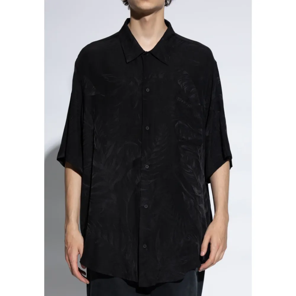 Heren Balenciaga Overhemden^Zijden overhemd met zak