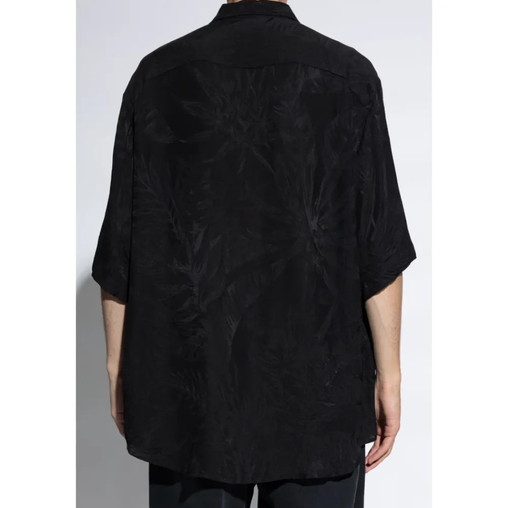 Heren Balenciaga Overhemden^Zijden overhemd met zak