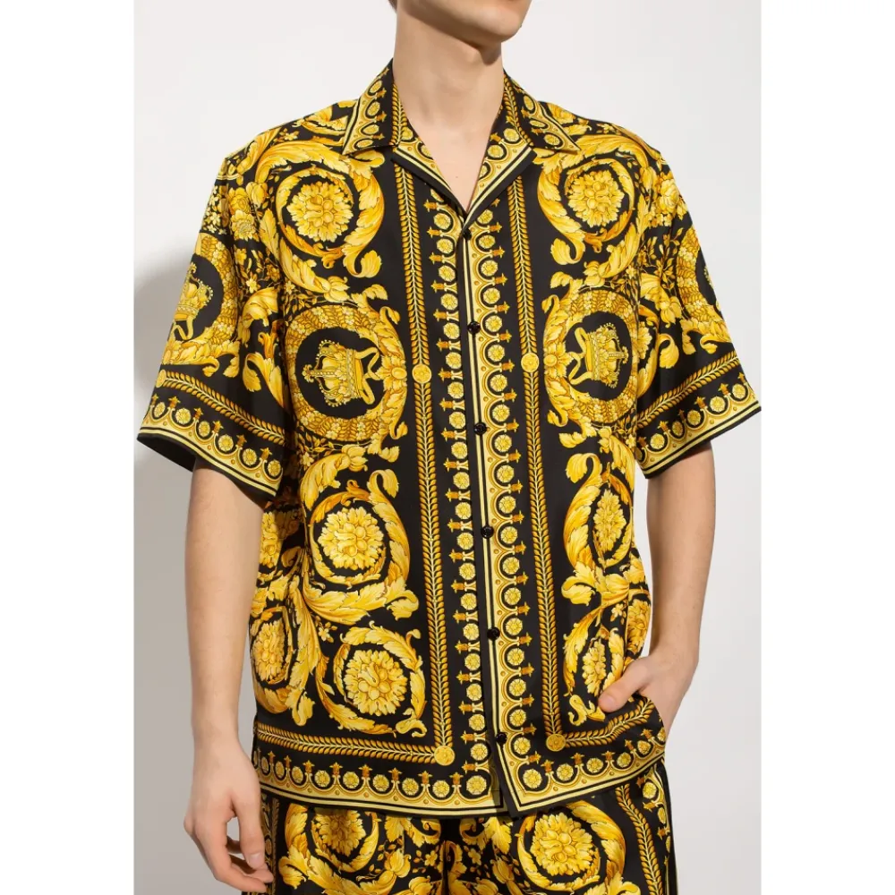 Heren Versace Overhemden^Zijden shirt