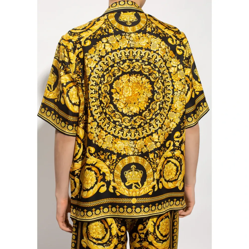 Heren Versace Overhemden^Zijden shirt