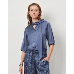 DAMES Dante 6 Zijden Sjaal Strik Blouse Storm