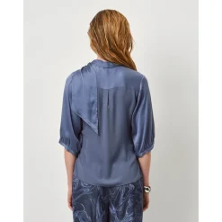 DAMES Dante 6 Zijden Sjaal Strik Blouse Storm
