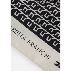 DAMES Elisabetta Franchi Zijden Twill Sjaal met All-Over Print