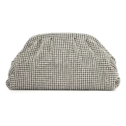 DAMES Kazar Clutches^Zilveren avondtas met zirkonen