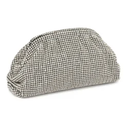 DAMES Kazar Clutches^Zilveren avondtas met zirkonen