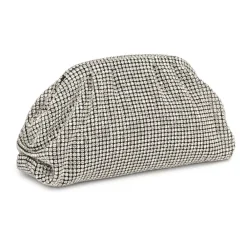 DAMES Kazar Clutches^Zilveren avondtas met zirkonen