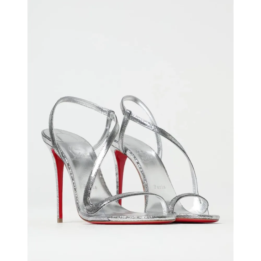DAMES Christian Louboutin Zilveren Stilettohak Sandalen