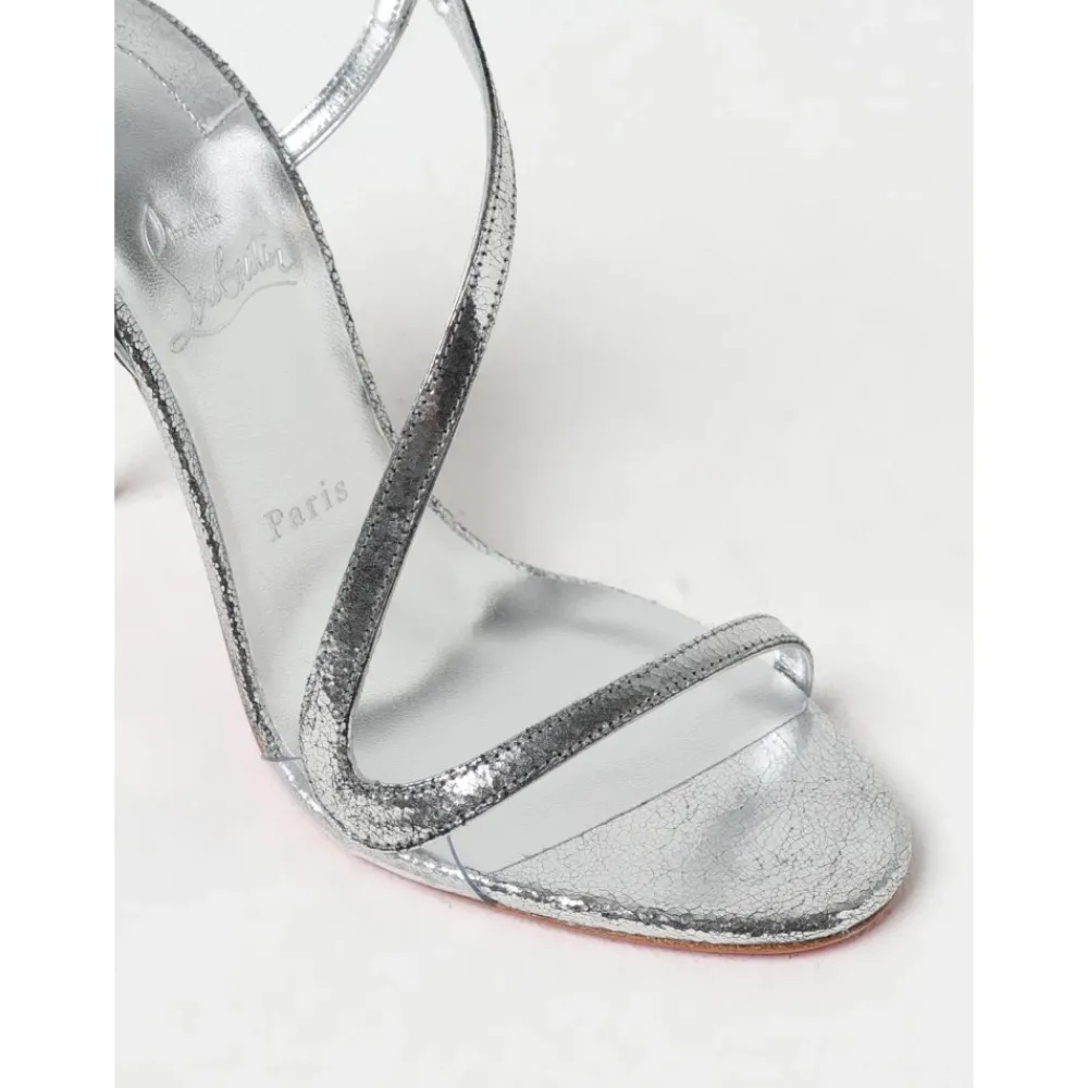 DAMES Christian Louboutin Zilveren Stilettohak Sandalen