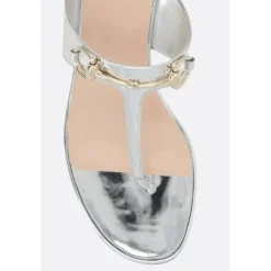 DAMES Gucci Zilver-tone Horsebit Flap Sandalen