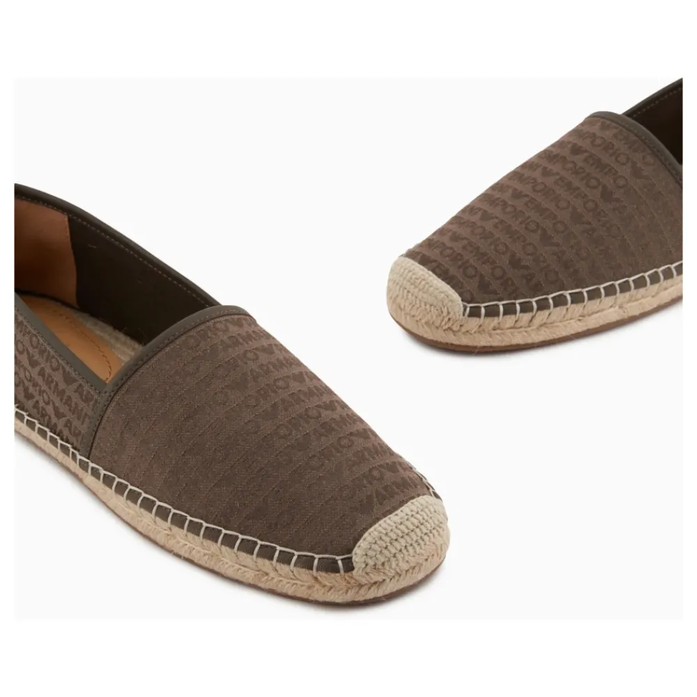 Heren Emporio Armani Zomer Espadrilles met Logo Patroon