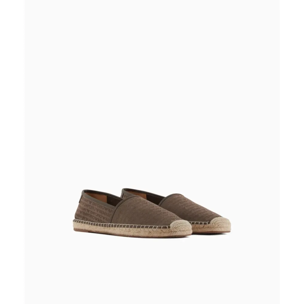 Heren Emporio Armani Zomer Espadrilles met Logo Patroon