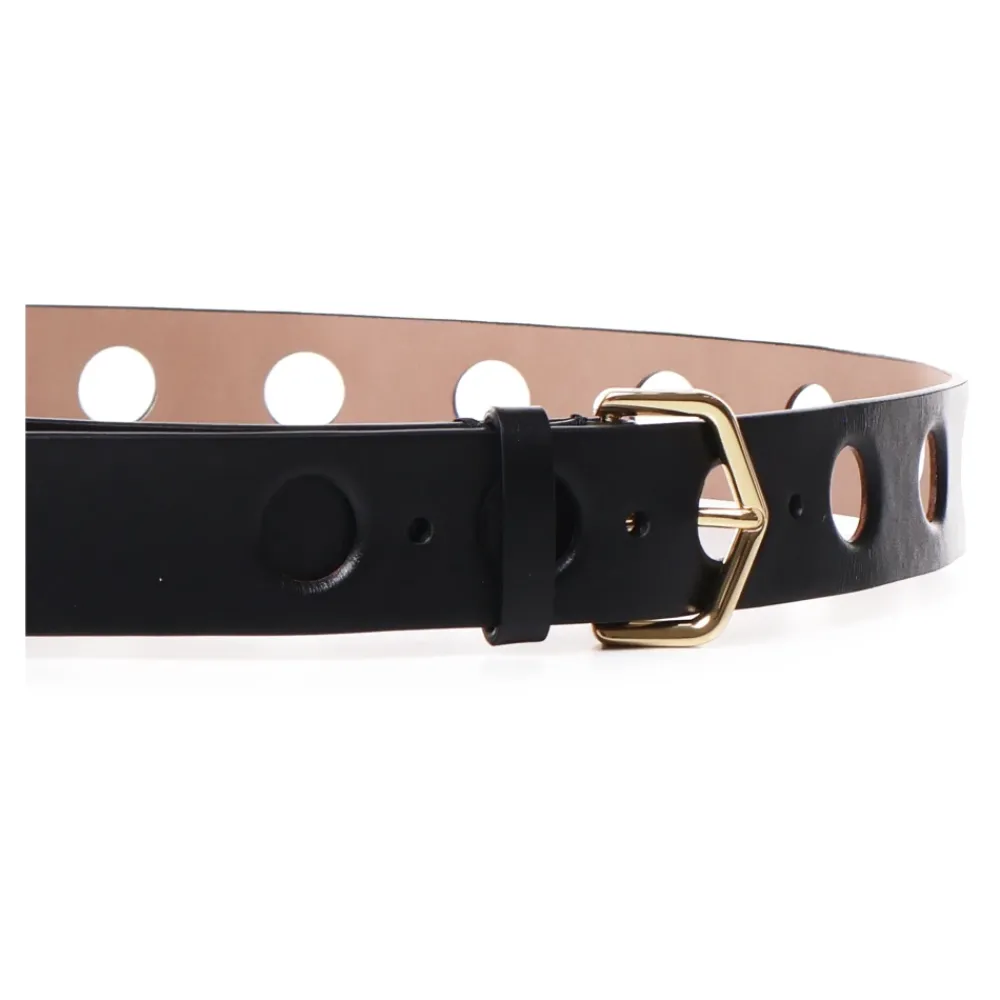 DAMES Alaïa geperforeerde polka dot riem