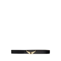 DAMES Zadig & Voltaire Riemen^gevleugelde riem met goudkleurige gesp