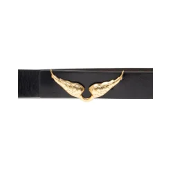 DAMES Zadig & Voltaire Riemen^gevleugelde riem met goudkleurige gesp