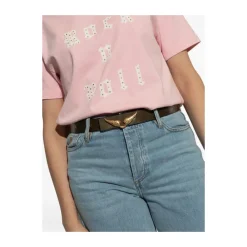 DAMES Zadig & Voltaire Riemen^gevleugelde riem met goudkleurige gesp