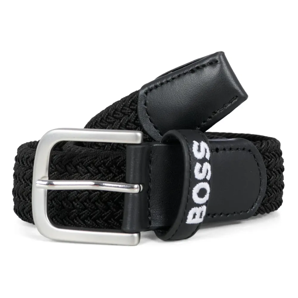 Hugo Gevlochten Elastische Riem met Logo