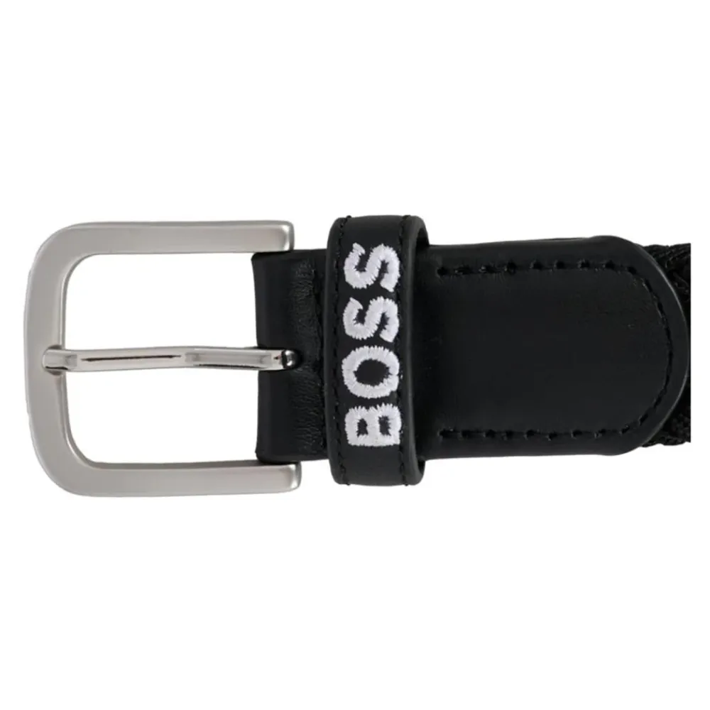 Hugo Gevlochten Elastische Riem met Logo