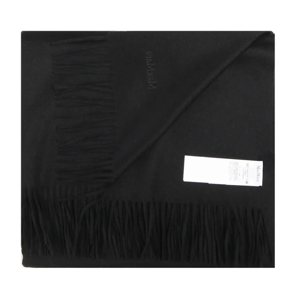 DAMES Max Mara Sjaals^Kasjmier Sjaal met Geborduurd Logo