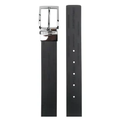 Heren Emporio Armani Riemen^Leren Vierkante Gesp Riem