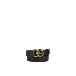 Heren Dolce & Gabbana Logo Gesp Leren Riem