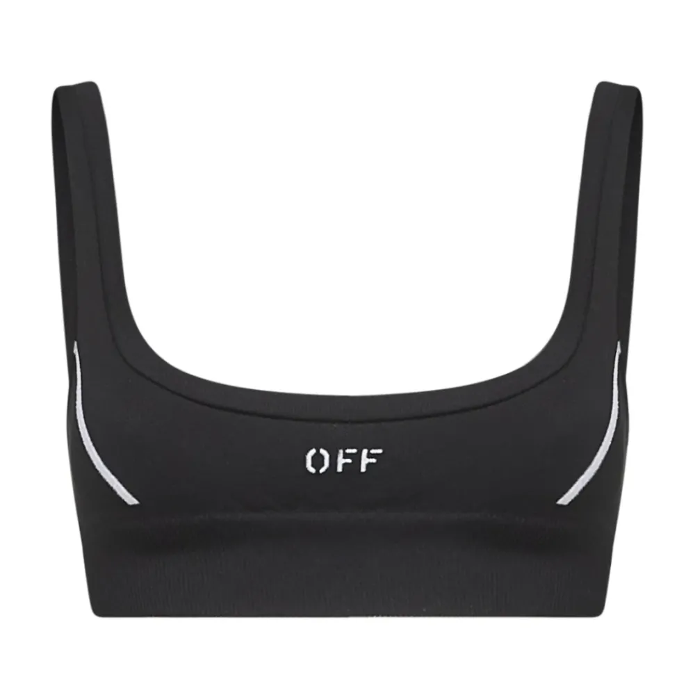Off White Sport Bh'S & Ondergoed|Sportshirts^Mouwloos Katoenen Top