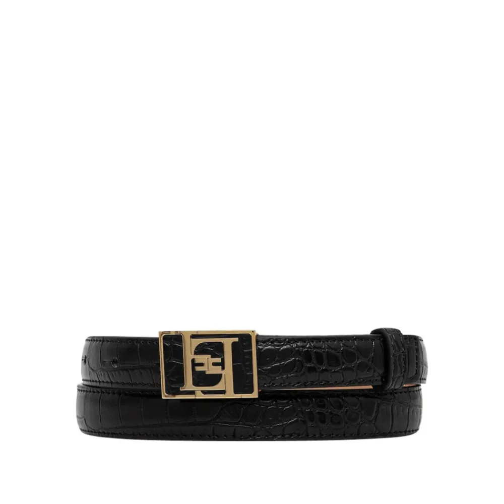 DAMES Elisabetta Franchi Riemen^Synthetisch Leren Riem met Gespsluiting