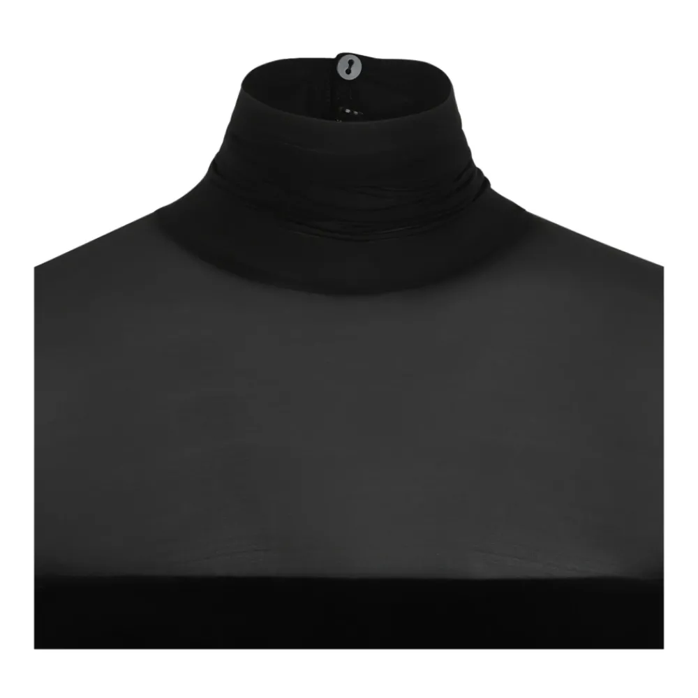 DAMES Elisabetta Franchi Velvet Mesh-Insert Maxi Jurk