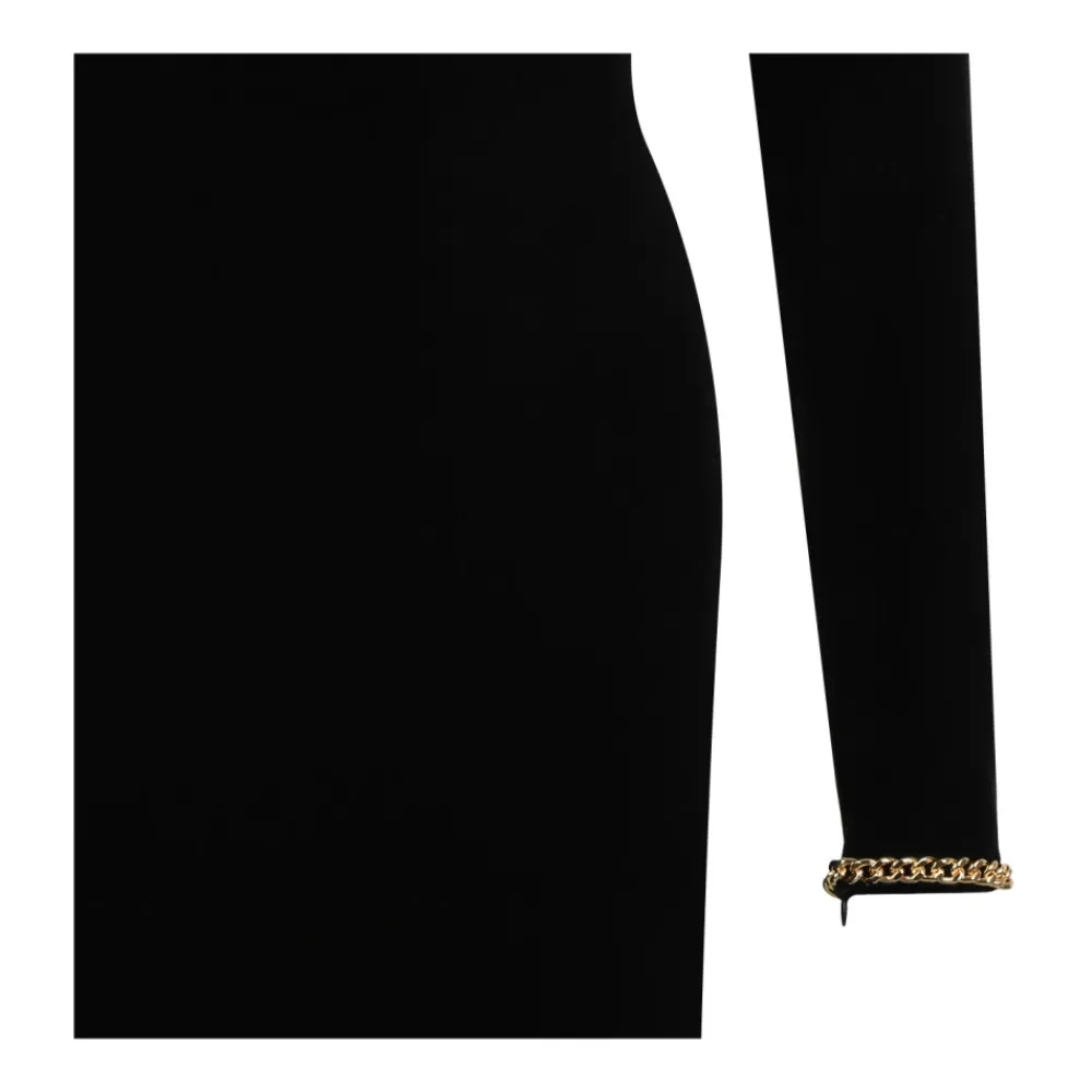 DAMES Elisabetta Franchi Velvet Mesh-Insert Maxi Jurk