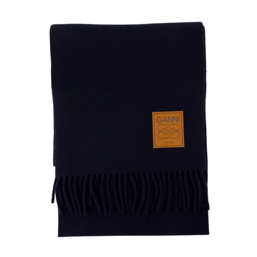 DAMES Ganni Sjaals^Wol Dubbelzijdig Sjaal