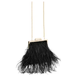 DAMES Kazar e avondhandtas met veren