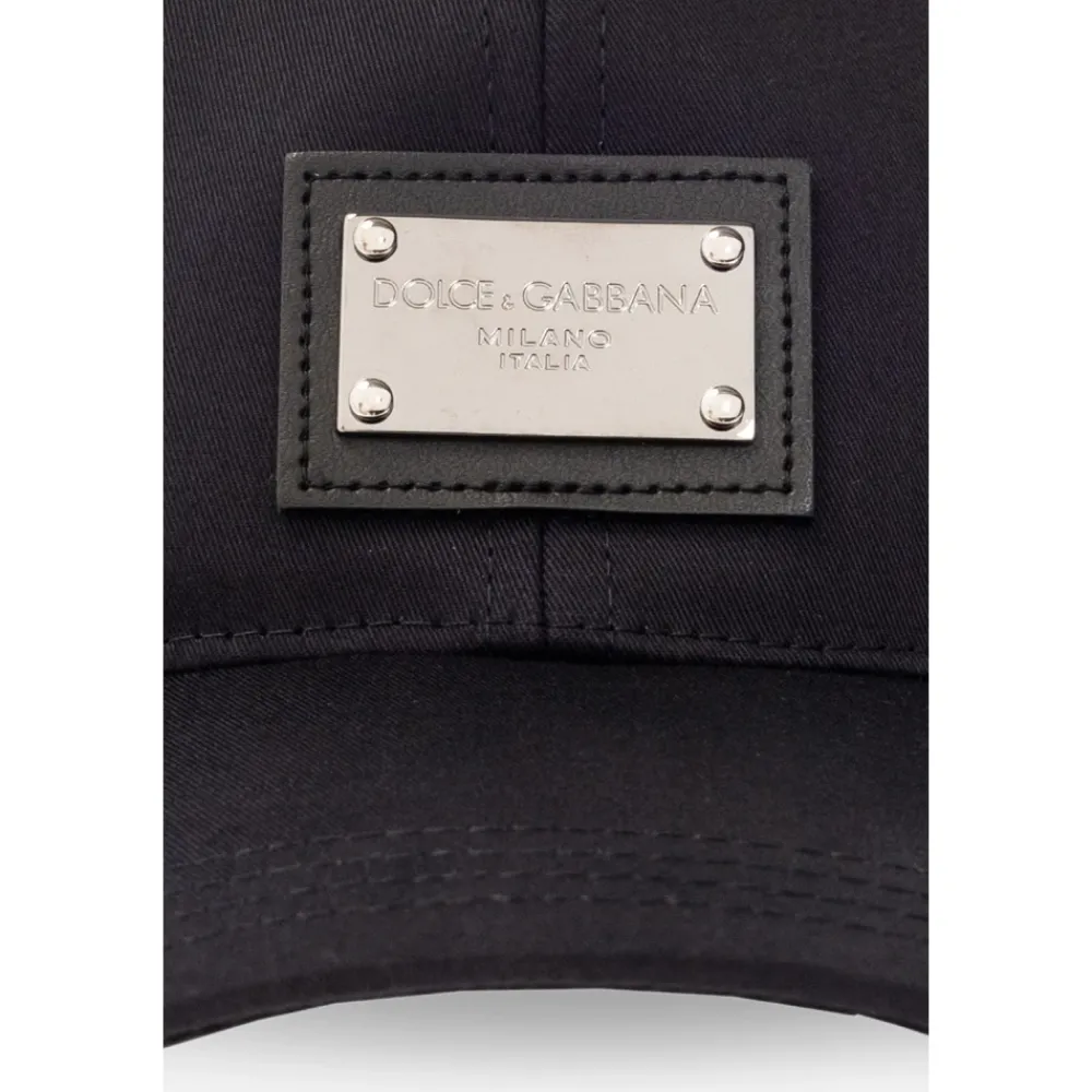 Heren Dolce & Gabbana Petten^e Baseballpet met Metalen Logo