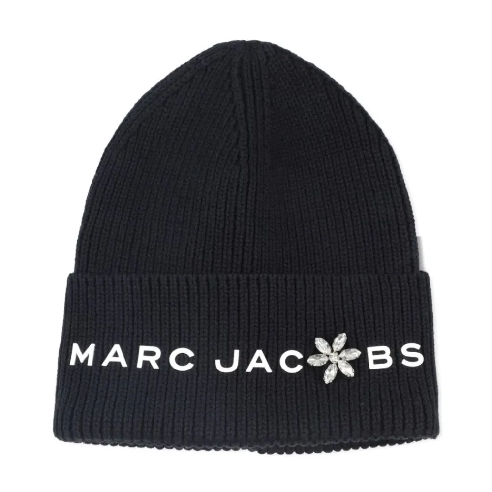 Marc Jacobs Mutsen En Petten^e Bloemlogo Brede Rand Hoed