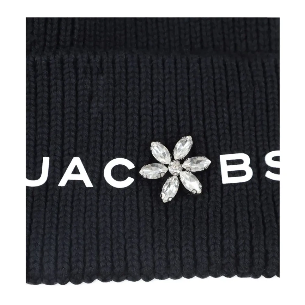 Marc Jacobs Mutsen En Petten^e Bloemlogo Brede Rand Hoed