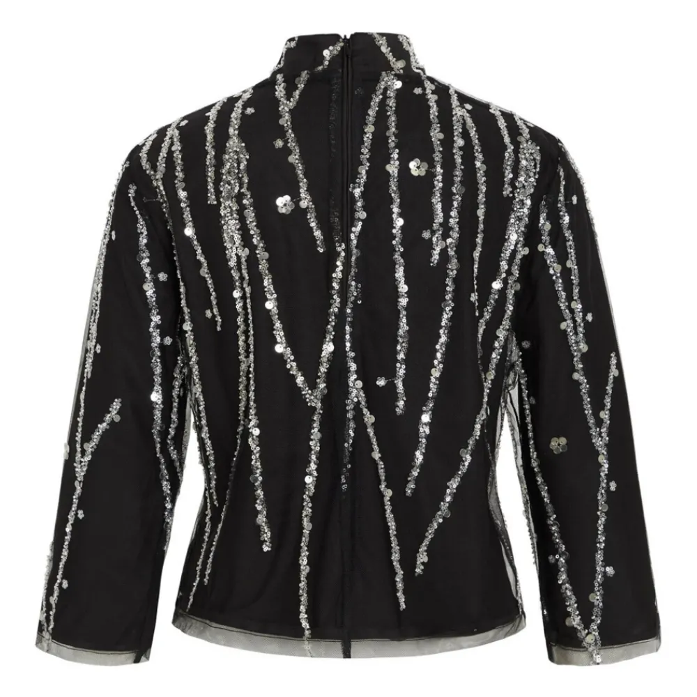 DAMES Bruuns Bazaar e blouse met zilveren details