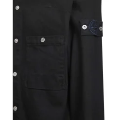 Heren Stone Island e Casual Overhemd met Drukknoopsluiting