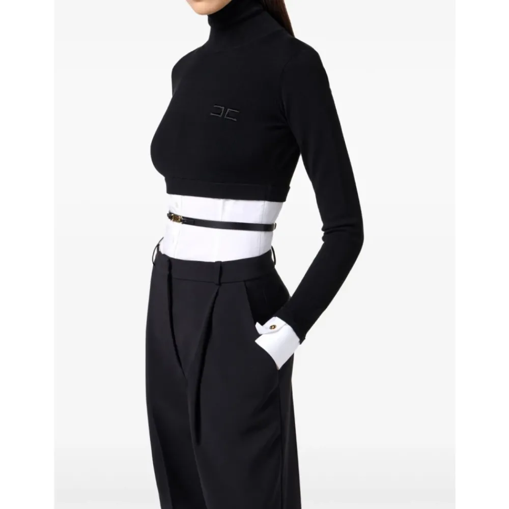 DAMES Elisabetta Franchi Truien & Vesten^e coltrui met logo-gesp riem