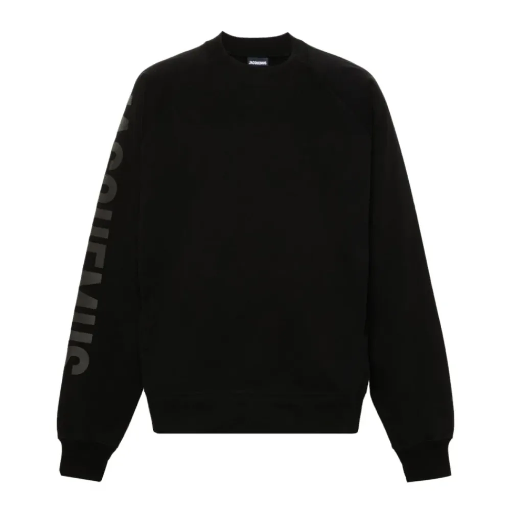 Heren Jacquemus Truien & Vesten^e Crew Neck Sweater Flocked Logo
